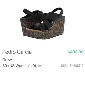 Pedro Garcia Black leather sandals